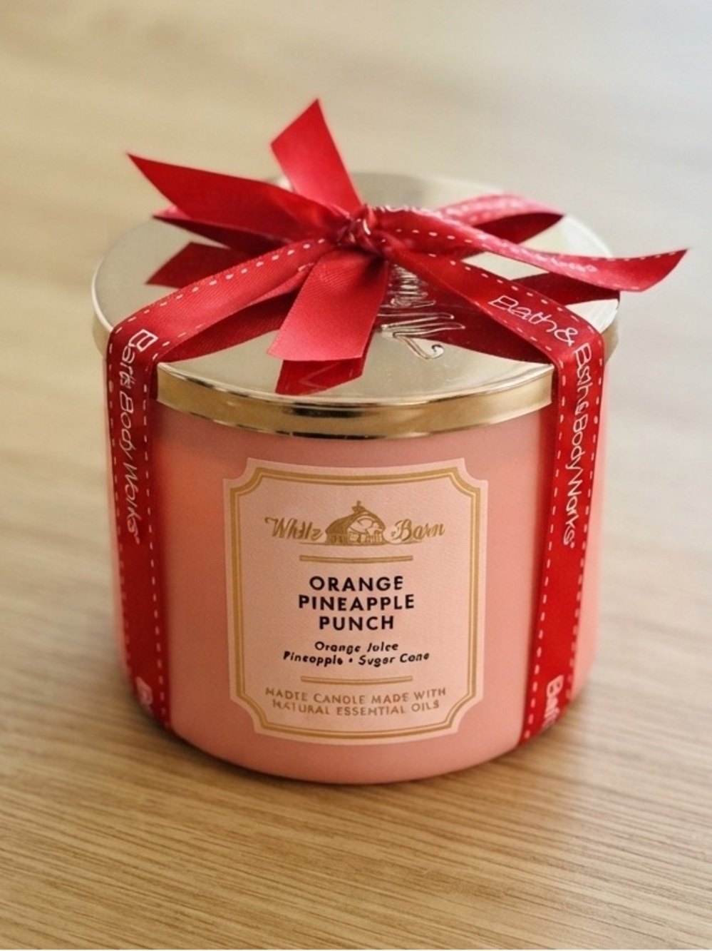 White Barn Bath & Body Works 3-wick Scented Candle ORANGE PINEAPPLE PUNCH